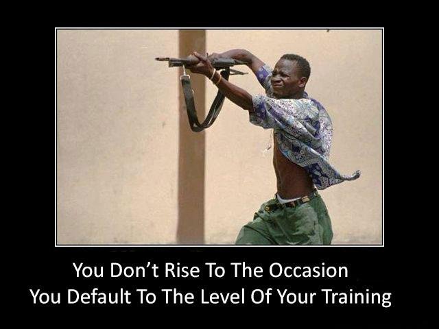 Idiot firing rifle